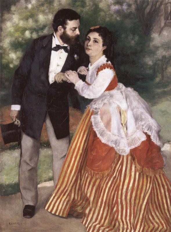 Pierre-Auguste Renoir Alfred Sisley and His wife oil painting image